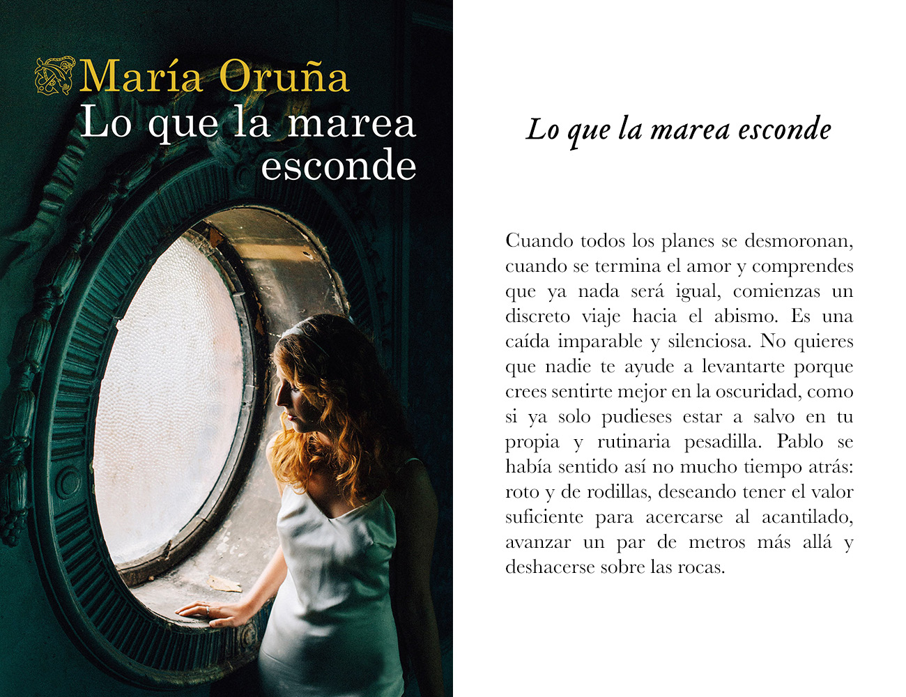 Portada de «Lo que la marea esconde», de María Oruña